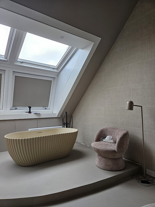 De open badkamer